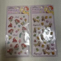 プクプクシール　ラプンツェル　アリエル　ディズニー