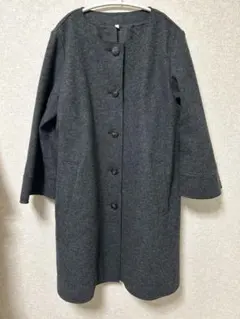 無印良品　ノーカラーコート