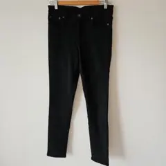 Newlyme 裏起毛　ブラックスキニーパンツ