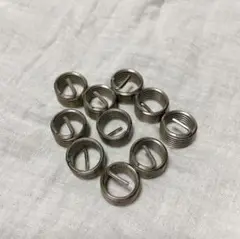 金属製スプリング型リング 10個セット