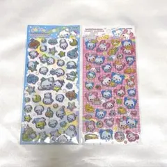 キャンディグリッターステッカー ぷくぷくあわわちゃん ハッピーマーチ 2枚セット