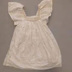 ZARA　アイボリー ノースリーブワンピース　104センチ