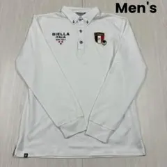 FILA GOLF メンズ ホワイト長袖ポロシャツ L