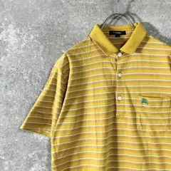 BURBERRY LONDON　ポロシャツ　ボーダー　半袖　ハーフボタン