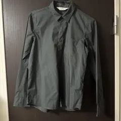 h&m チャコールグレー イージーアイロンシャツ