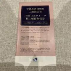 JR西日本グループ株主優待割引券　京都鉄道博物館 入館割引券