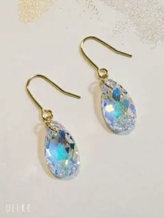 16㎜クリスタルABスワロフスキーのピアス