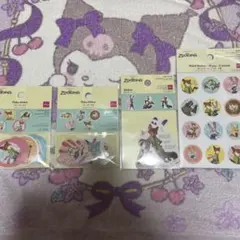 ズートピアステッカー4種セット＋おまけ（おしりシール）
