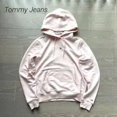 TOMMY JEANS トミージーンズ ロゴ刺繍 スウェット パーカー ピンク