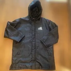 Spalding フード付きベンチコート ブラック 160