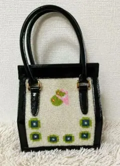 ヴィンテージスタイルのダブルフィッシュビーズ刺繍ボックスバッグのサムネイル