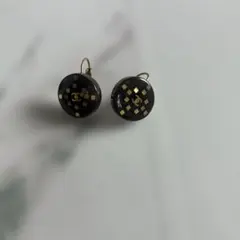 CHANEL シャネル ピアス ブラック ゴールド