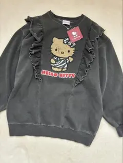 フリル　長袖トレーナー　 キティ　 ビンテージ加工　日焼け　アベイル　 M新品