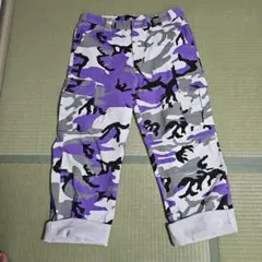 迷彩柄カーゴパンツ 紫・グレー・黒