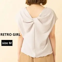 RETRO GIRL レトロガール　バックデザインTee　ライトブラウン　Mのサムネイル