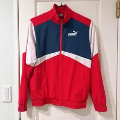 PUMA ジップアップジャケット レッド/ネイビー