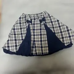 axesチェック柄リボン付きスカート 150cm