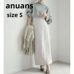 anuans アニュアンス ドットジャガードコクーンタイトスカート
