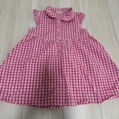 【匿名配送】ムージョンジョン　ギンガムチェックワンピース　サイズ100