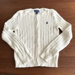 ぽち様用　美品ラルフローレンケーブルニットカーディガン M サイズ　8〜10歳