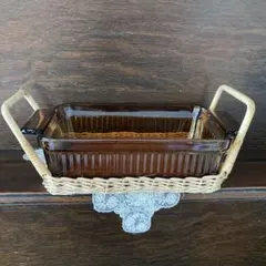 ファイヤーキング　ローフパン　アンバー　籐　トレイ　USA