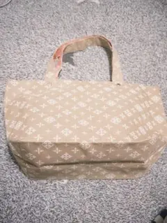 幾何学模様 ベージュ エコバッグ