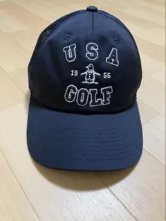 Munsingwear ゴルフキャップ メッシュ ネイビー　フリーサイズ