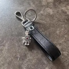 プラダ PRADA サフィアーノレザー ロボットチャームキーホルダー