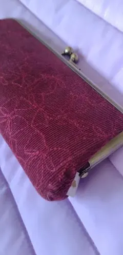 最終値下げ♪リボン柄 がま口 ポーチ　ペンケース　AYANOKOJI