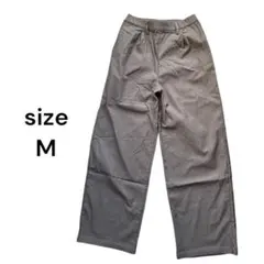 グレー ワイドパンツ Mサイズ ストレッチ