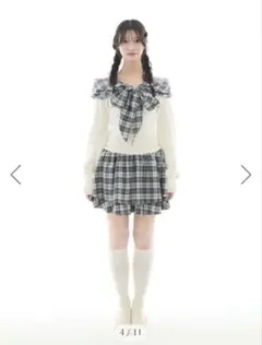 bubbles オフショルリボンワンピース