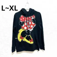 Disney Parks ミニーマウス パーカー 『L/XL』 黒 可愛い