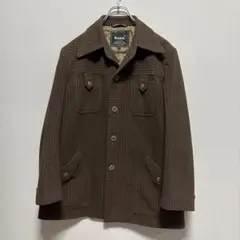 未使用に近い Kazac ブラウン ストライプジャケット L
