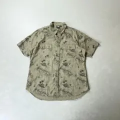 AVIREX 総柄 シャツ カーキ XLのサムネイル