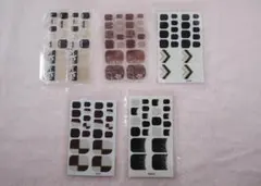 【新品】フット用ジェルネイルシール 5枚セット まとめ売り：F01