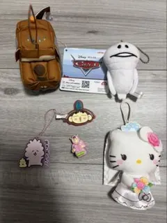 キャラクターグッズ キーホルダー 5点セット　キティーちゃん　カーズ