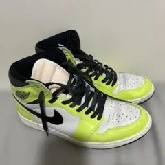 Nike Air Jordan 1 ホワイト/ライムグリーン UK 7