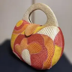 極美品】ASKA MASUDA ビーズハンドバッグ ハンドメイド 増田飛鳥