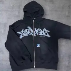 SEQUENZ ブラック ジップアップパーカー M