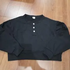 大人気　Healthknit ヘルスニット ヘンリーネック スウェット　裏起毛