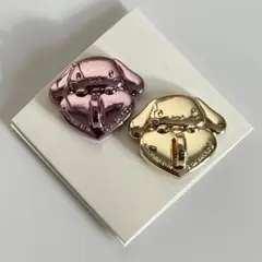 サンリオ シークレットキーリングハンガー シナモロール ピンク ゴールド 2個