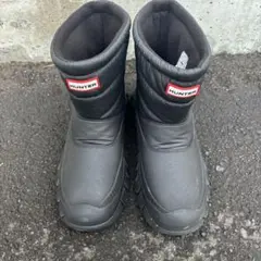 HUNTER ブラック スノーブーツ UK8