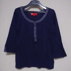 25　七分袖　Tシャツ　ネイビー