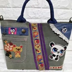 【SA様☘️専用】 944 デニム＊リメイク＊刺繍＊バッグ＊トートバッグ