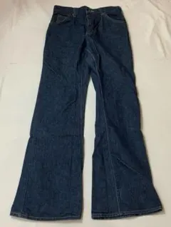 70s USA製Lee デニムフレアパンツ ブーツカットW36ネイビー aw12 70s USA製Lee デニムフレアパンツ ブーツカットW36ネイビー aw12