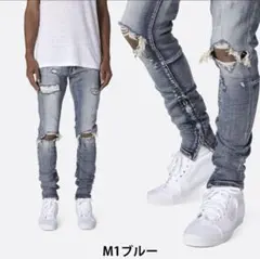 mnml スキニーデニム ジップ付き ダメージ加工 28インチ - メルカリ