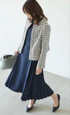 【ROPÉ PICNIC】ツイードジャケット（ブラック系）　36