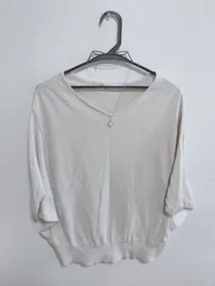 AMERICAN HOLIC アイボリー Vネック Tシャツ M