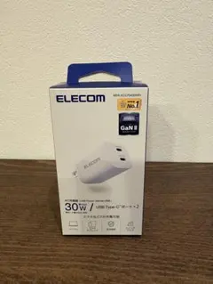 【新品未開封】エレコム USB-C 2ポート 急速充電器 30W GaN 白