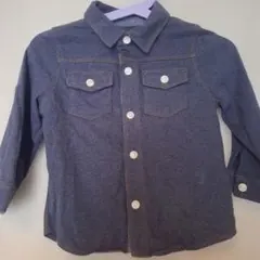 babyGap 　ダークブルー 　ボタン付き　シャツ　デニム系　90センチ